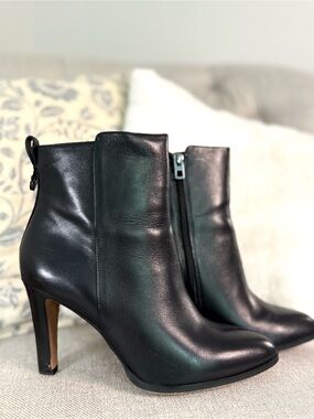 COACH Jemma Leather Ankle Boot Black - Size 9